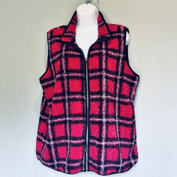 Northern Reflections Sherpa Plaid L Holiday Christmas Buffalo Scandi Cabincore - Picture 4 of 11